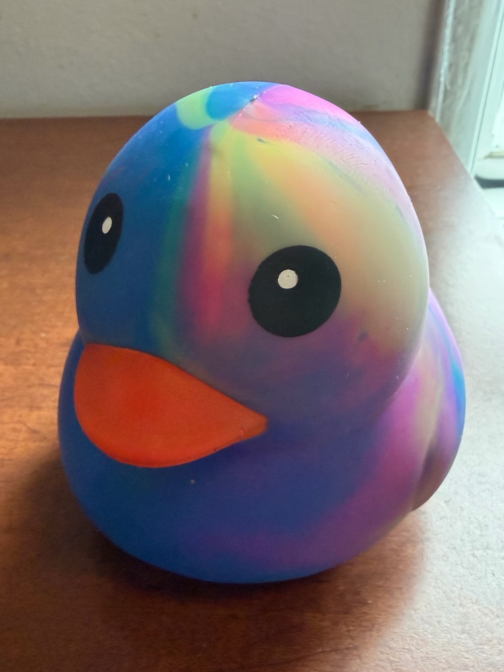 Colorful Tie-Dye Duck Squeeezy